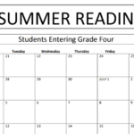 Sample 4th Grade Reading Log Template