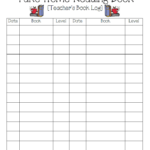 Take Home Reader Log 2 pdf Google Drive Teacher Books Book Log