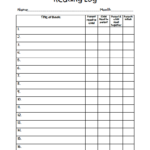 Take Home Reading Log Freebie Homeschool Reading Reading Log