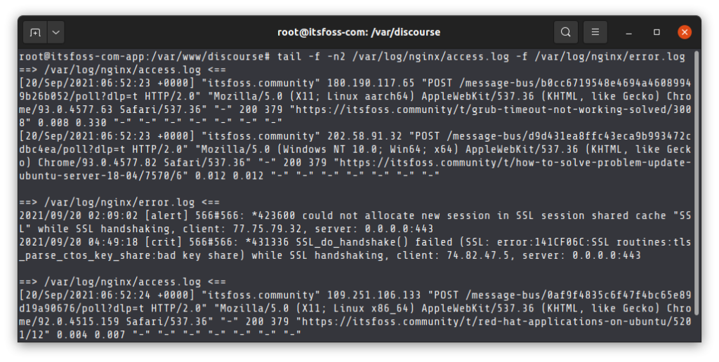 Watch Logs In Real Time In Linux With Tail Less Multitail